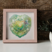 ハートチャクラ水絵画色 ポスター