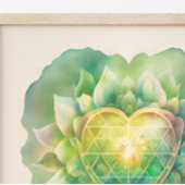ハートチャクラ水絵画色 ポスター
