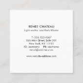 ハートチャクラ、エネルギーヒーラー スクエア名刺 (裏面)