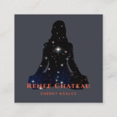 ハートチャクラ、エネルギーヒーラー スクエア名刺 (正面)