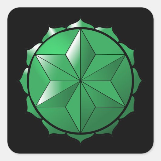 ハートチャクラ スクエアシール (正面)