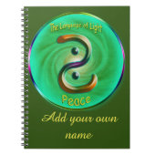 ハートチャクラ – ピースノートブックのシンボル ノートブック (正面)