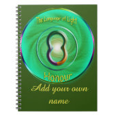 ハートチャクラ – 名誉ノートのシンボル ノートブック (正面)