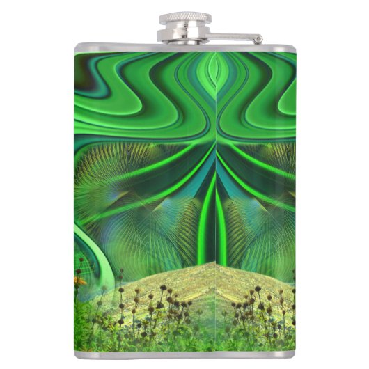ハートチャクラ – 隠れた世界のシンボル フラスク (裏面)
