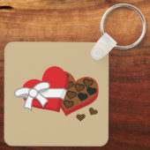 ハートチョコレートギフトボックス – バレンタインデー キーホルダー (裏面)