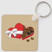 ハートチョコレートギフトボックス – バレンタインデー キーホルダー (裏面)
