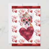 ハートチワワ犬ラバー バレンタインギフト シーズンカード (正面)
