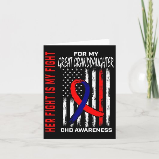 ハートチ認識度素晴らし孫娘Usa国旗 カード (正面)