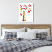 ハートツリーお洒落valemtines キャンバスプリント (インサイチュ (寝室))
