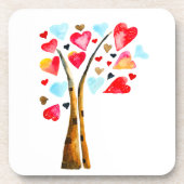 ハートツリーお洒落valemtines コースター (正面)
