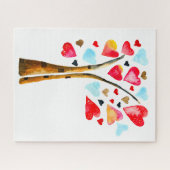 ハートツリーお洒落valemtines ジグソーパズル (横)