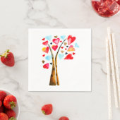 ハートツリーお洒落valemtines スタンダードカクテルナプキン (インサイチュ)