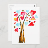 ハートツリーお洒落valemtines ポストカード (正面/裏面)