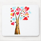 ハートツリーお洒落valemtines マウスパッド (正面)
