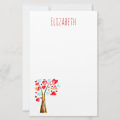 ハートツリーお洒落valemtines 便箋 (正面)