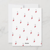 ハートツリーと鳥類バレンタインホリデーカード シーズンカード (裏面)