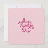 ハートツリーの下の幸せなバレンタインデーのカップル シーズンカード (裏面)