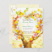 ハートツリーの水の色はがきを保存する 案内ポストカード (正面/裏面)