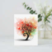 ハートツリーはがき ポストカード (スタンド正面)