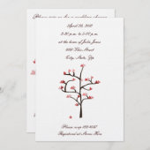 ハートツリーウェディングシャワー招待状 招待状 (正面/裏面)