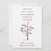 ハートツリーウェディングシャワー招待状 招待状 (正面)