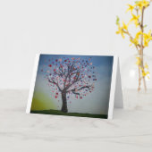 ハートツリーグリーティングカード カード (黄色い花)