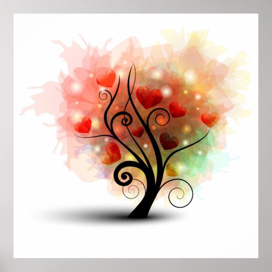 ハートツリーポスター ポスター (正面)