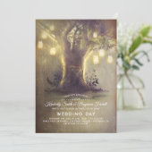 ハートツリーメイソンジャイルライツカントリー素朴ウェディング 招待状 (スタンド正面)