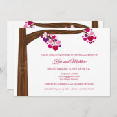 ハートツリー婚約パーティ 招待状 (正面/裏面)