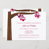 ハートツリー婚約パーティ 招待状 (正面/裏面)