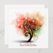 ハートツリー招待状 招待状 (正面/裏面)