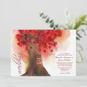 ハートツリー結婚式招待状 招待状 (スタンド正面)