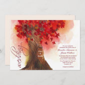 ハートツリー結婚式招待状 招待状 (正面/裏面)