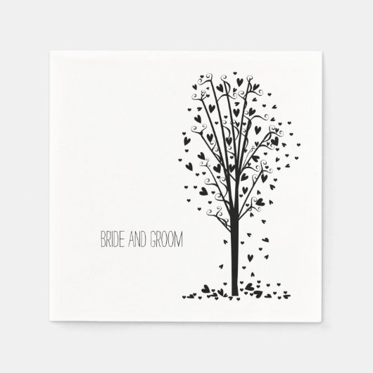 ハートツリー スタンダードカクテルナプキン (正面)