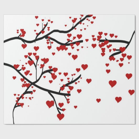 ハートツリー ラッピングペーパー (フラット)