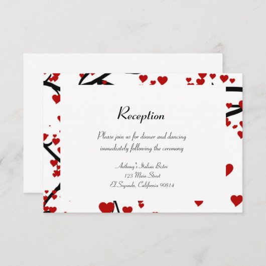 ハートツリー 招待状 (正面/裏面)