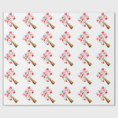 ハートツリーvalentine water color art ラッピングペーパー (フラット)