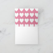 ハートティアラクラウン折り畳みパーソナライズされたノートカード サンキューカード (内部)