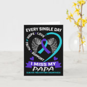 ハートティール（緑がかった色）パープルIパ恋しく思パ自殺認識度Pr カード (黄色い花)