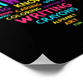 ハートティー4年生チーム先生学生バックT ポスター (角)