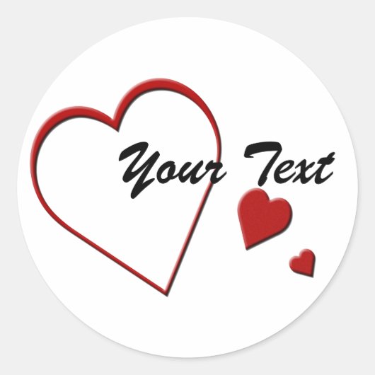 ハートテンプレートシール ラウンドシール (正面)