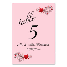 ハートテーブル番号 テーブルナンバー