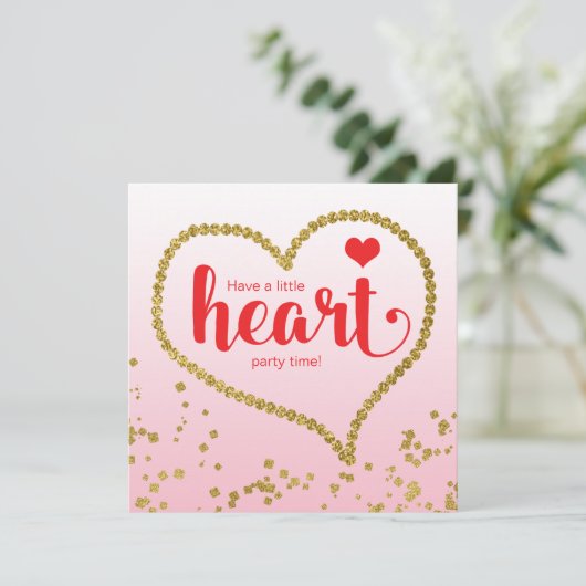 ハートテーマファミリー懇親会誕生会 招待状 (スタンド正面)