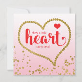 ハートテーマファミリー懇親会誕生会 招待状 (正面)