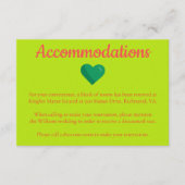 ハートテーマ結婚のホテル エンクロージャーカード (正面)