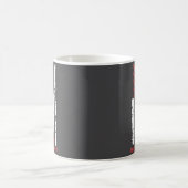 ハートディジーズ啓発2月アメリカ国旗リボンR コーヒーマグカップ (中央)