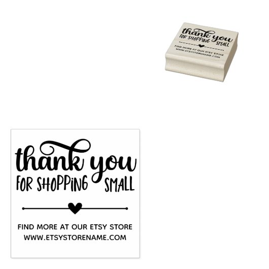 ハートディバイダーありがとうショッピング小 ラバースタンプ (押印)