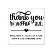 ハートディバイダーありがとうショッピング小 ラバースタンプ (インプリント)