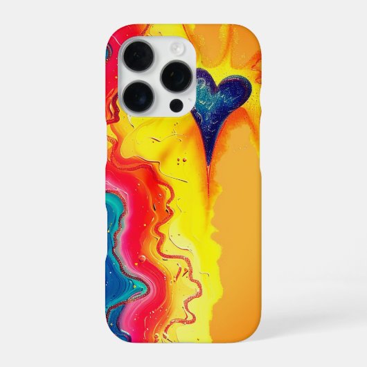 ハートデザインのスマホケース iPhoneケース (裏面)