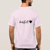 ハートデザインのハーフスリーブTシャツ Tシャツ (裏面)